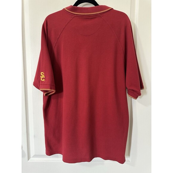 Nike USC Trojans Polo Shirt Mens XL Red Team Logo NCAA Embroidered Vintage VTG - Picture 7 of 9